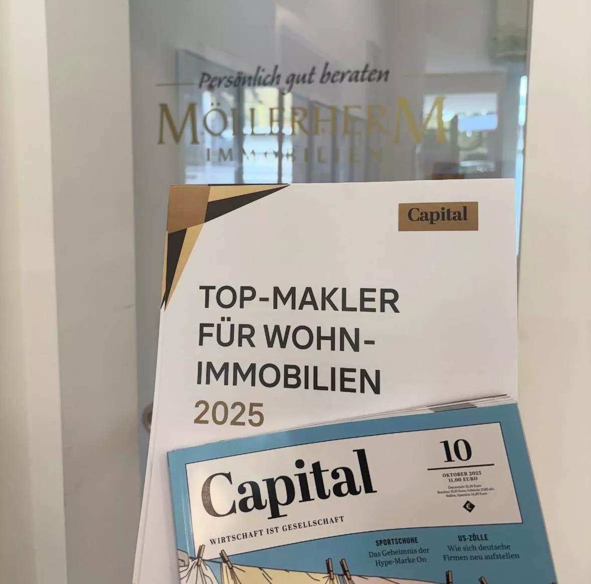 Möllerherm Immobilien gehört laut Capital zu den besten Immobilienmaklern in Deutschland und erhält Auszeichnung mit voller Punktzahl