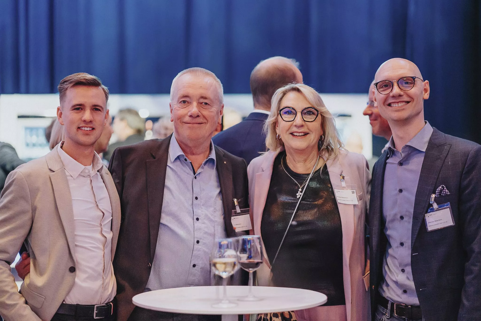 IHK Lübeck Neujahrempfang 2026, vl. Tom Giesler, Leo Möllerherm, Annegret Möllerherm, Johannes Möllerherm