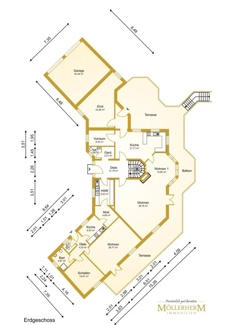Moellerherm Immobilien - Immobilienangebot - Glücksburg - Alle - Eine Villa, die nicht vergleichbar ist – außergewöhnliches Anwesen mit 14 Zimmern, Aufzug und parkähnlichem Grundstück nahe der Ostsee
