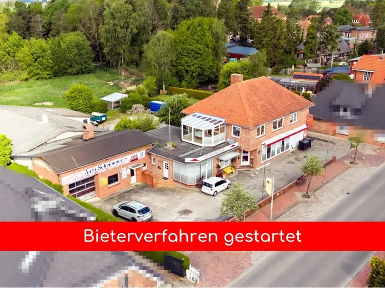 Moellerherm Immobilien - Immobilienangebot - Grube - Alle - Bieterverfahren - Wohn- und Geschäftshaus mit Werkstatt und Halle in Grube