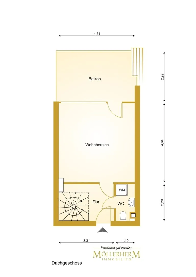 Moellerherm Immobilien - Immobilienangebot - Timmendorfer Strand - Alle - Wohnen auf zwei Ebenen: Renovierungsbedürftige  Maisonette-Wohnung mit Balkon