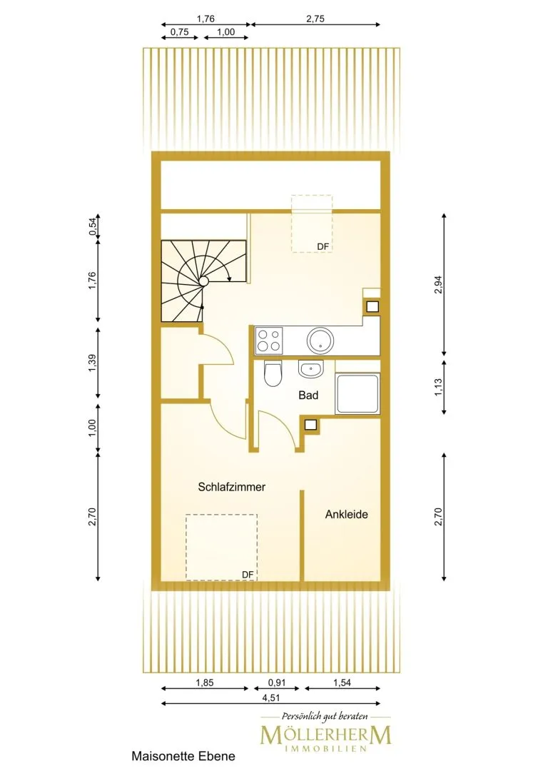 Moellerherm Immobilien - Immobilienangebot - Timmendorfer Strand - Alle - Wohnen auf zwei Ebenen: Renovierungsbedürftige  Maisonette-Wohnung mit Balkon