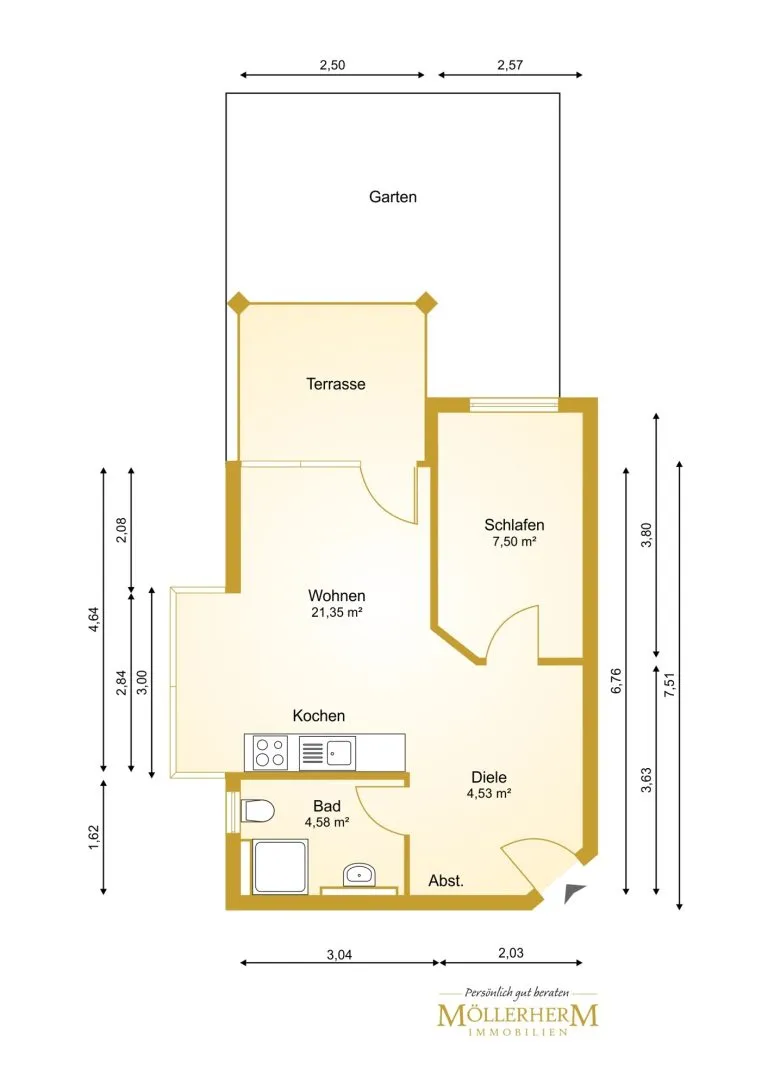 Moellerherm Immobilien - Immobilienangebot - Scharbeutz - Alle - Wohnen mit Meeresbrise - Ferienwohnung nur 80 m vom Ostseestrand