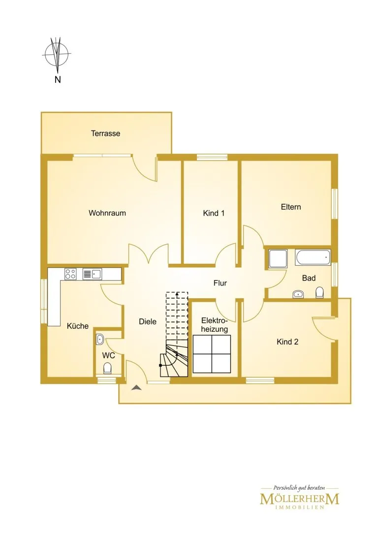 Moellerherm Immobilien - Immobilienangebot - Hamburg - Alle - Familienidylle im Hamburger Nordosten - Großzügiges Einfamilienhaus mit 7 Zimmern, zwei Terrassen und Garage in attraktiver Lage